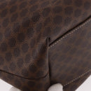 CELINE Macadam Canvas Hand Bag PVC Leather Brown Gold Auth 185986A-15