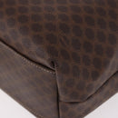 CELINE Macadam Canvas Hand Bag PVC Leather Brown Gold Auth 185986A-16