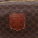 CELINE Macadam Canvas Hand Bag PVC Leather Brown Gold Auth 185986A-17