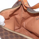 CELINE Macadam Canvas Hand Bag PVC Leather Brown Gold Auth 185986A-19