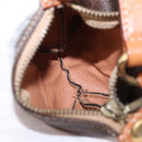 CELINE Macadam Canvas Hand Bag PVC Leather Brown Gold Auth 185986A-24