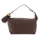 CELINE Macadam Canvas Hand Bag PVC Leather Brown Gold Auth 185986A-2