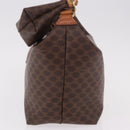 CELINE Macadam Canvas Hand Bag PVC Leather Brown Gold Auth 185986A-3