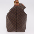 CELINE Macadam Canvas Hand Bag PVC Leather Brown Gold Auth 185986A-4