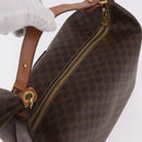 CELINE Macadam Canvas Hand Bag PVC Leather Brown Gold Auth 185986A-6