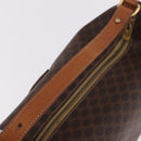CELINE Macadam Canvas Hand Bag PVC Leather Brown Gold Auth 185986A-7