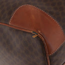 CELINE Macadam Canvas Boston Bag PVC Leather Brown Gold Auth 185992-9