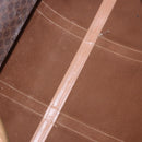CELINE Macadam Canvas Boston Bag PVC Leather Brown Gold Auth 185993-11