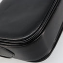 CELINE Horse Carriage Shoulder Bag Leather Gold Black Auth 185997A-16