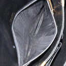 CELINE Horse Carriage Shoulder Bag Leather Gold Black Auth 185997A-22