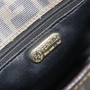 FENDI Zucca Canvas Shoulder Bag PVC Black Brown Auth 186000-18