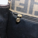 FENDI Zucca Canvas Shoulder Bag PVC Black Brown Auth 186000-22