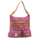LOUIS VUITTON Monogram Denim Buggy GM Shoulder Bag Fuchsia M95210 LV Auth 186001-1