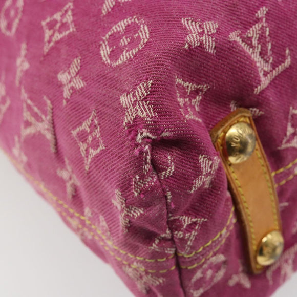 LOUIS VUITTON Monogram Denim Buggy GM Shoulder Bag Fuchsia M95210 LV Auth 186001
