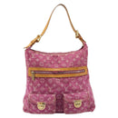 LOUIS VUITTON Monogram Denim Buggy GM Shoulder Bag Fuchsia M95210 LV Auth 186001-13