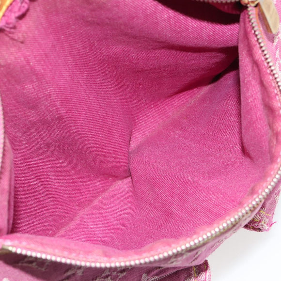 LOUIS VUITTON Monogram Denim Buggy GM Shoulder Bag Fuchsia M95210 LV Auth 186001