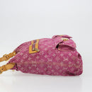 LOUIS VUITTON Monogram Denim Buggy GM Shoulder Bag Fuchsia M95210 LV Auth 186001-4