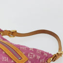 LOUIS VUITTON Monogram Denim Buggy GM Shoulder Bag Fuchsia M95210 LV Auth 186001-8