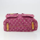 LOUIS VUITTON Monogram Denim Buggy GM Shoulder Bag Fuchsia M95210 LV Auth 186001-5