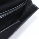 CELINE Clutch Bag Leather Black Gold Auth 186006A-17
