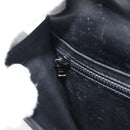 CELINE Clutch Bag Leather Black Gold Auth 186006A-19
