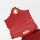 GIVENCHY Hand Bag Leather Red Gold Auth 186008-15