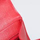 GIVENCHY Hand Bag Leather Red Gold Auth 186008-16