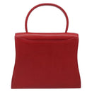 GIVENCHY Hand Bag Leather Red Gold Auth 186008-3
