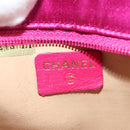CHANEL Pouch Satin Pink Gold CC Auth 186009SAM-18