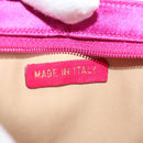 CHANEL Pouch Satin Pink Gold CC Auth 186009SAM-21