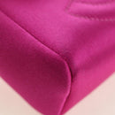 CHANEL Pouch Satin Pink Gold CC Auth 186009SAM-14