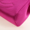 CHANEL Pouch Satin Pink Gold CC Auth 186009SAM-15