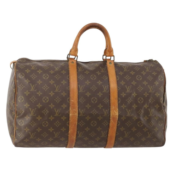 LOUIS VUITTON Monogram Keepall 50 Boston Bag M41426 LV Auth 186010