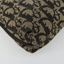 Christian Dior Trotter Canvas Accessory Pouch Navy Silver Auth 186012-15