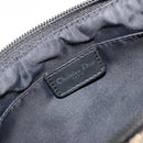 Christian Dior Trotter Canvas Accessory Pouch Navy Silver Auth 186012-17