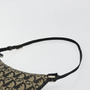 Christian Dior Trotter Canvas Accessory Pouch Navy Silver Auth 186012-8