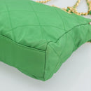 PRADA Chain Shoulder Bag Nylon Green Gold Auth 186013A-16