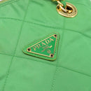 PRADA Chain Shoulder Bag Nylon Green Gold Auth 186013A-18