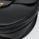 SAINT LAURENT Shoulder Bag Leather Gold Black Auth 186014-14