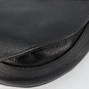 SAINT LAURENT Shoulder Bag Leather Gold Black Auth 186014-16