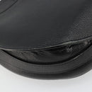 SAINT LAURENT Shoulder Bag Leather Gold Black Auth 186014-9