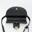 SAINT LAURENT Shoulder Bag Leather Gold Black Auth 186014-10