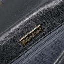 SAINT LAURENT Shoulder Bag Leather Gold Black Auth 186014-11