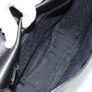 SAINT LAURENT Shoulder Bag Leather Gold Black Auth 186014-12