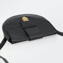 SAINT LAURENT Shoulder Bag Leather Gold Black Auth 186014-6