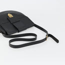 SAINT LAURENT Shoulder Bag Leather Gold Black Auth 186014-7