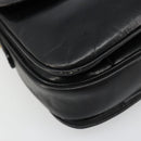 CELINE Shoulder Bag Leather Black Gold Auth 186015-14