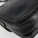 CELINE Shoulder Bag Leather Black Gold Auth 186015-16