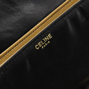 CELINE Shoulder Bag Leather Black Gold Auth 186015-18