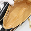 CELINE Shoulder Bag Leather Black Gold Auth 186015-11